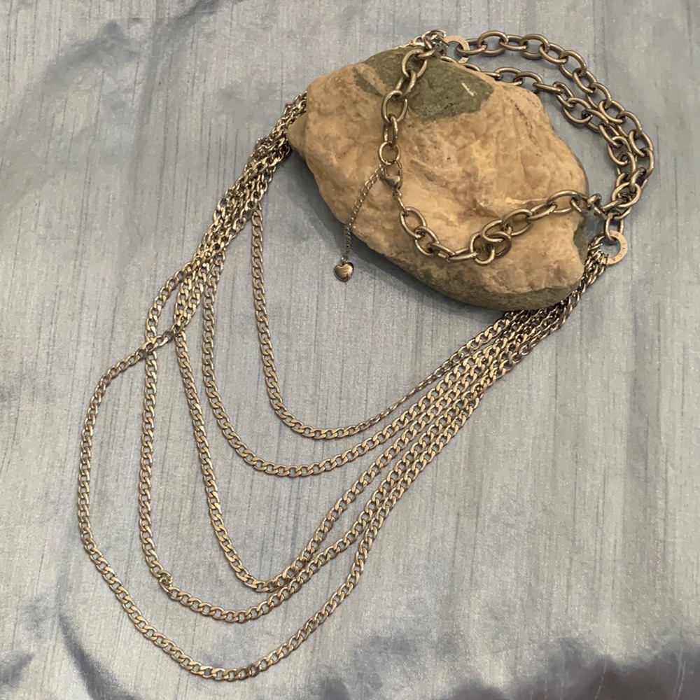 Tocara Kellie Stainless Steel Necklace: approx 34”- 41.5” + 2”